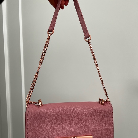 Ted Baker Pink Leather Crossbody/Clutch Bag - Picture 11 of 12